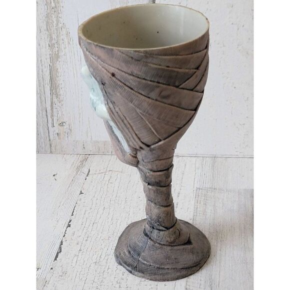 Plastic zombie mummy wine glass cup Halloween eyeball skeleton - Picture 5 of 6